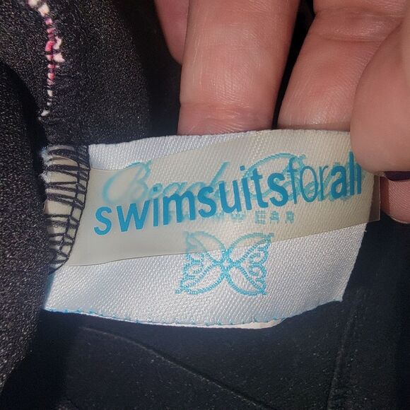 Beach Belle Honolulu Pink Plus Size Sarong Front Swimsuit Size 24 - Picture 6 of 8